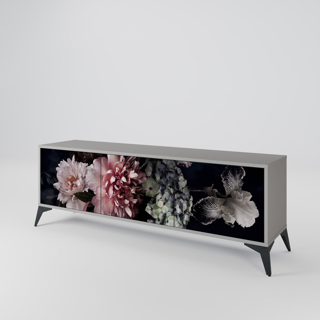 PURE BLOSSOM TV-Lowboard mit 3 Türen in Grau