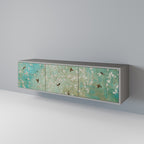 BLOOMING CHARM TV-Lowboard mit 3 Türen in Grau