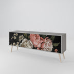 LUSH ELEGANCE TV-Lowboard mit 3 Türen in Grau