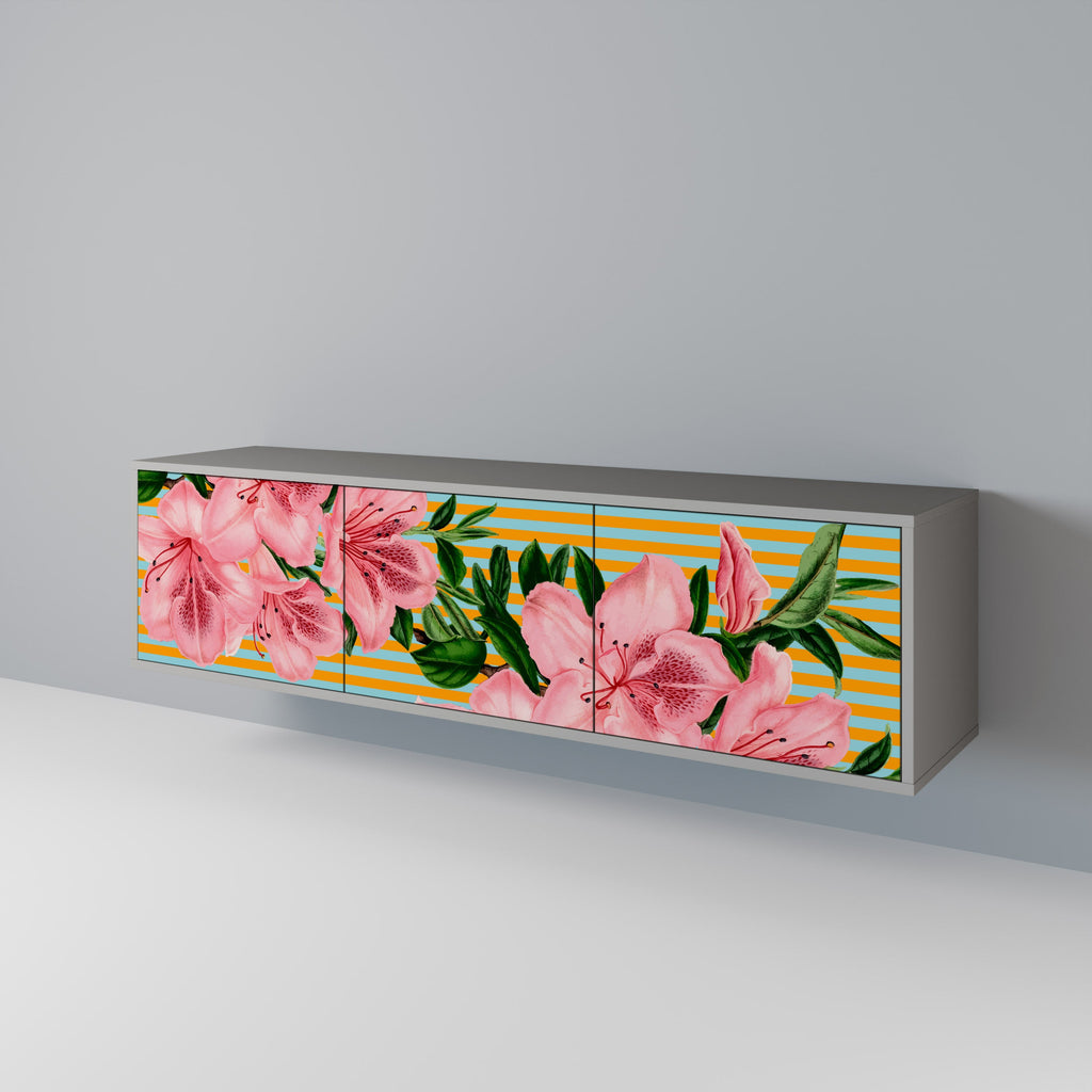 FRAGILE BEAUTY TV-Lowboard mit 3 Türen in Grau