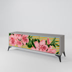 FRAGILE BEAUTY TV-Lowboard mit 3 Türen in Grau