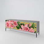 FRAGILE BEAUTY TV-Lowboard mit 3 Türen in Grau