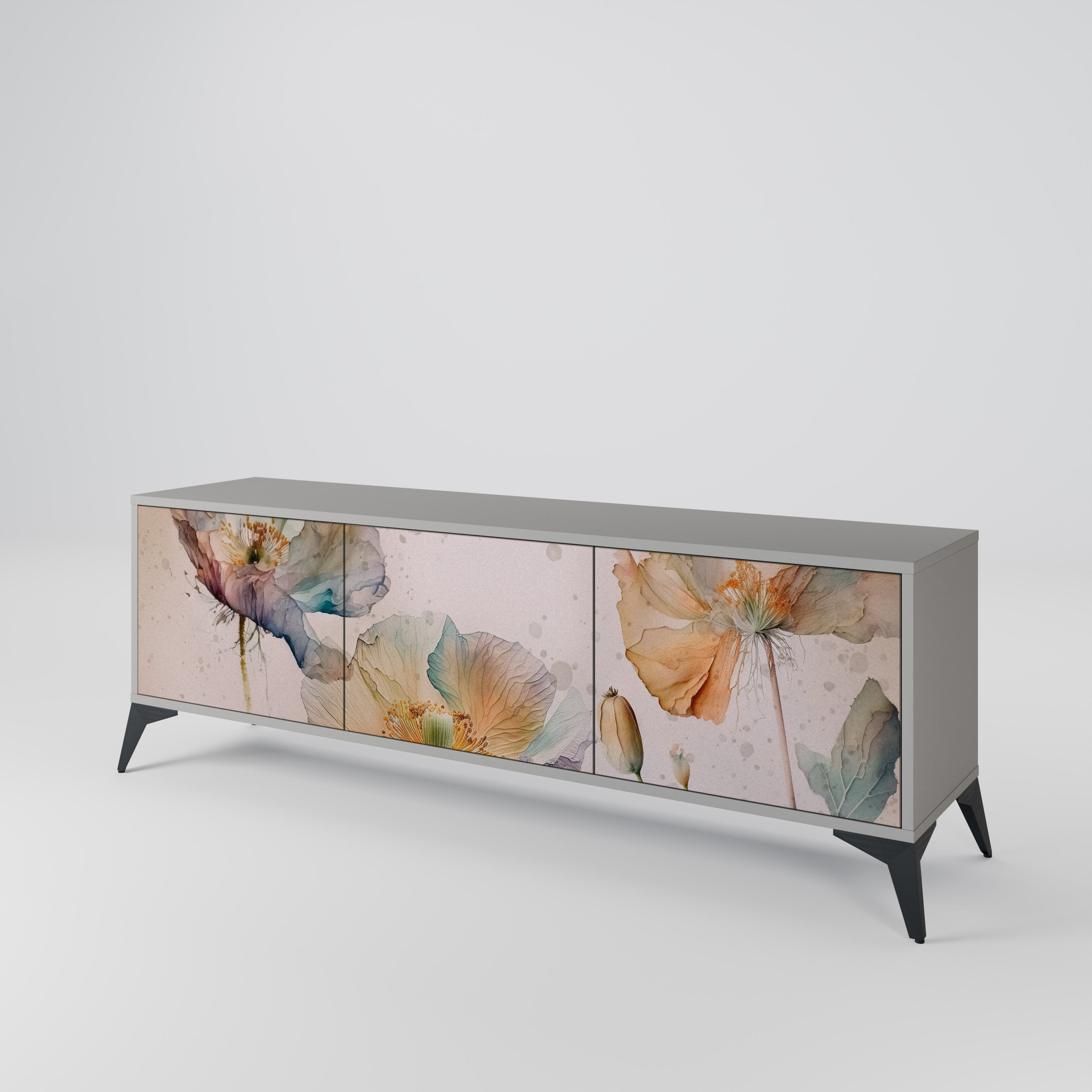 SOFTEN POPPY 3-Door TV Cabinet