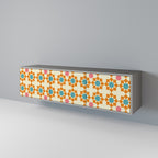 FLORAL DECOR TV-Lowboard mit 3 Türen in Grau