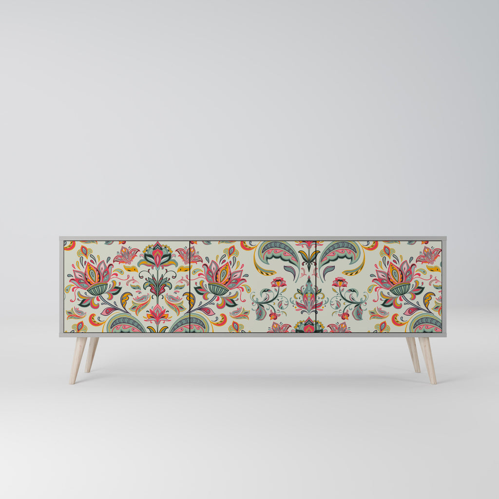 ORGANIC FOLKLORE TV-Lowboard mit 3 Türen in Grau