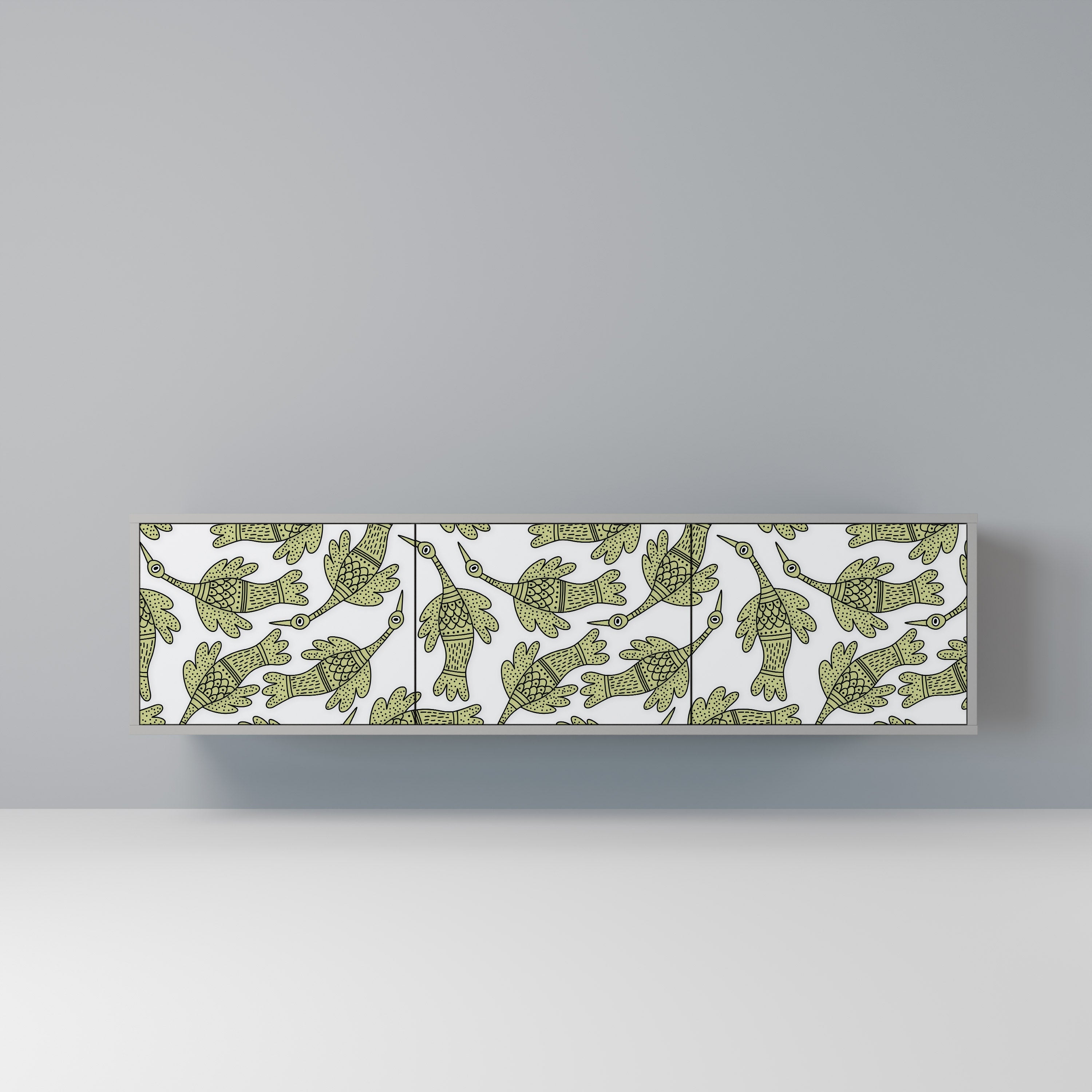 SEEDLING SONGBIRD TV-Lowboard mit 3 Türen in Grau