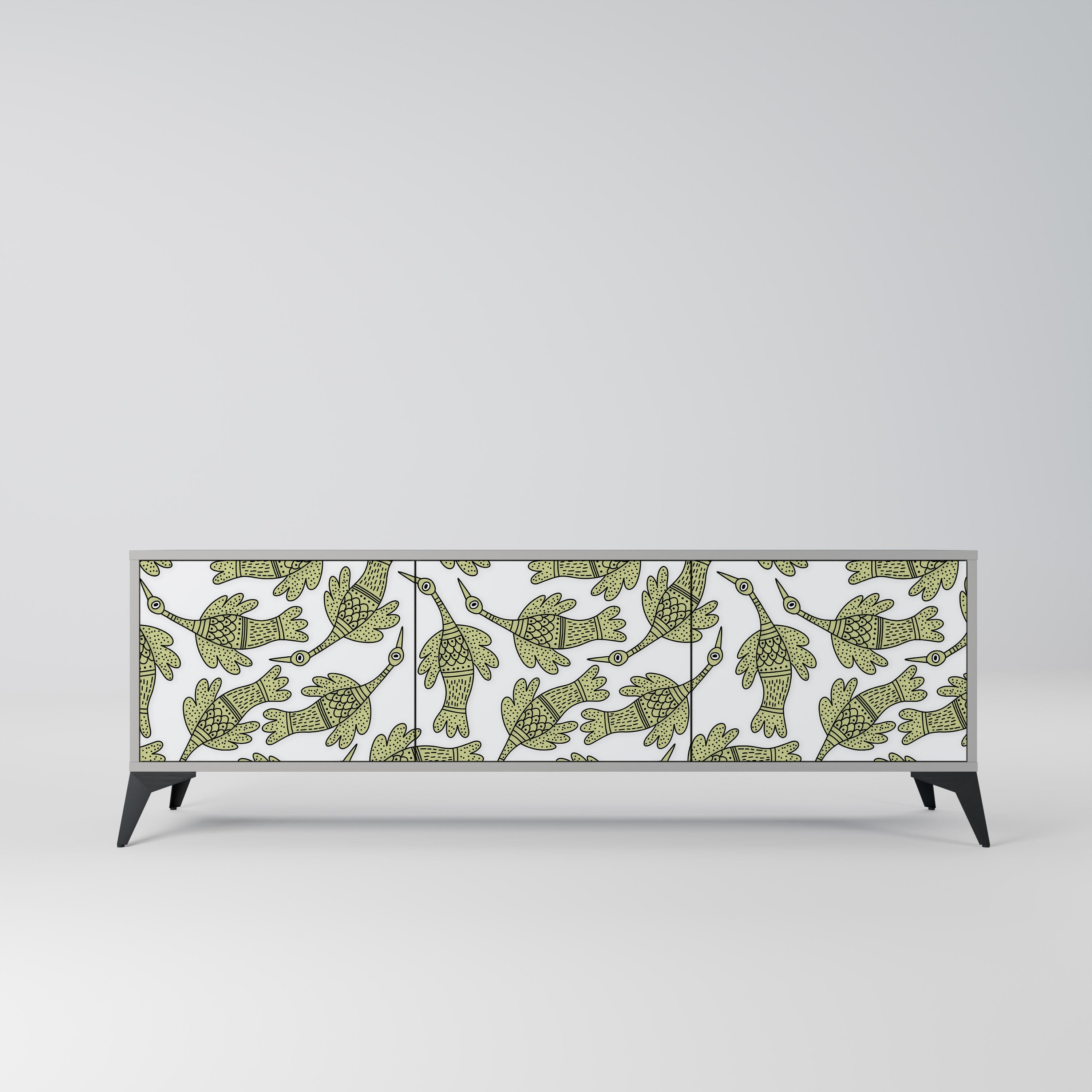 SEEDLING SONGBIRD TV-Lowboard mit 3 Türen in Grau