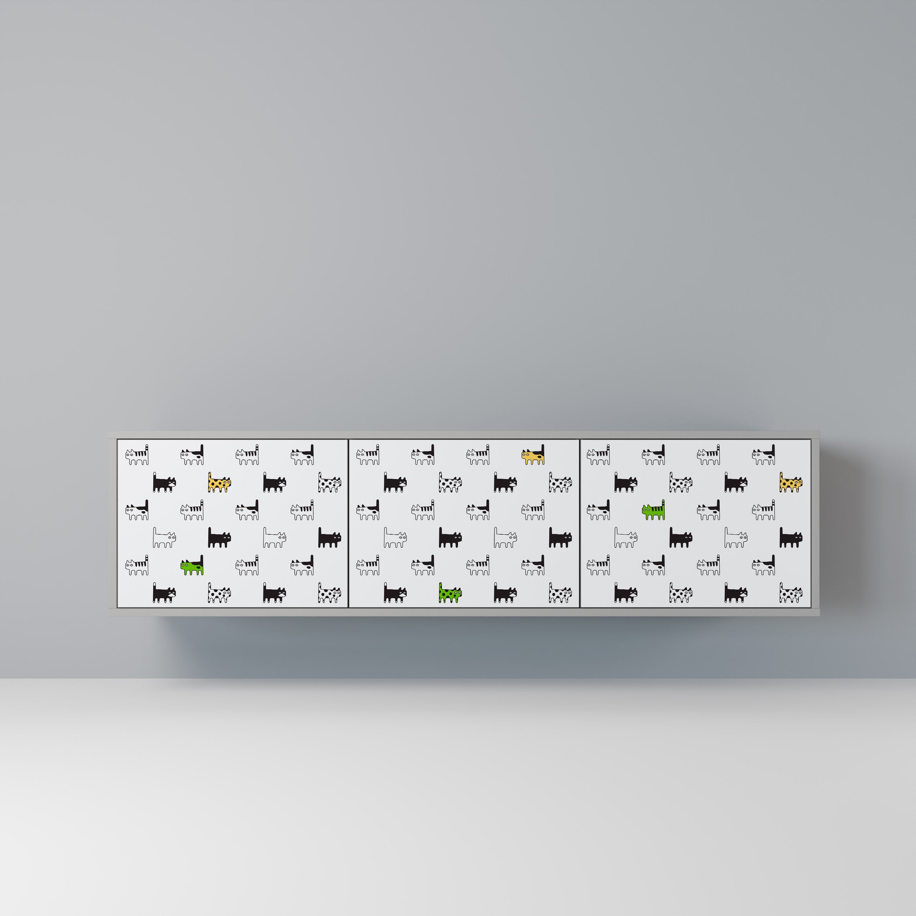 CATS COMPILATION TV-Lowboard mit 3 Türen in Grau