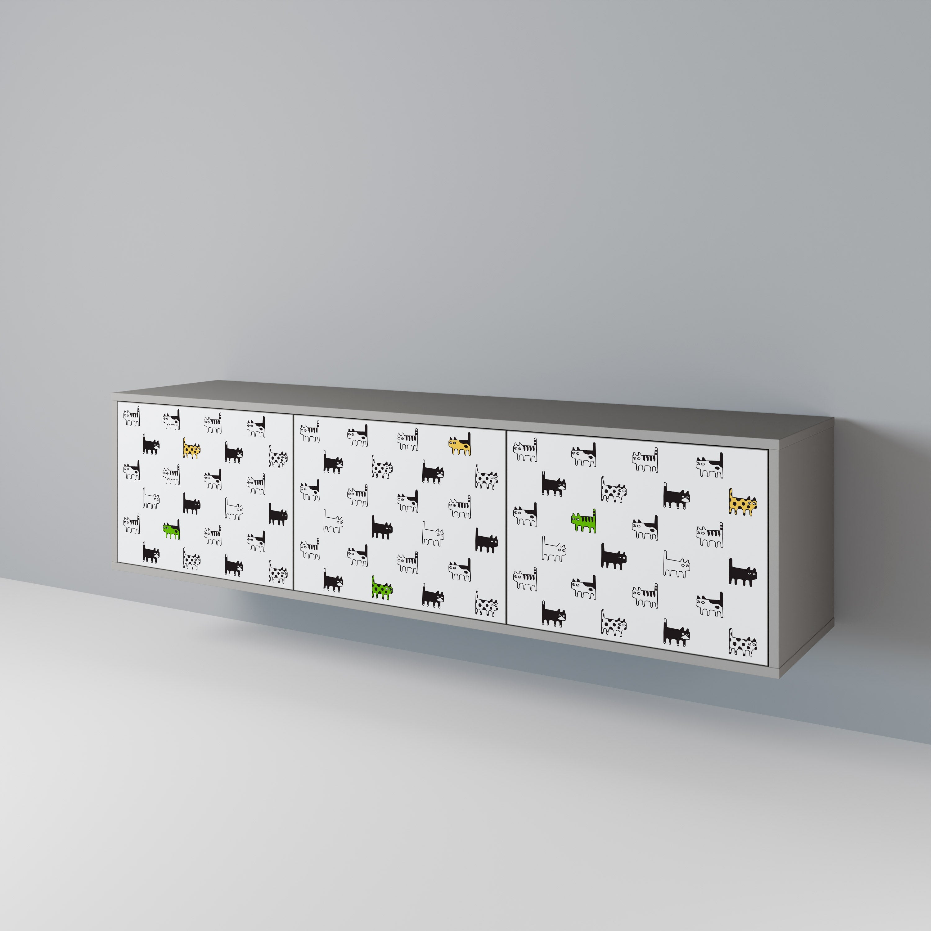 CATS COMPILATION TV-Lowboard mit 3 Türen in Grau