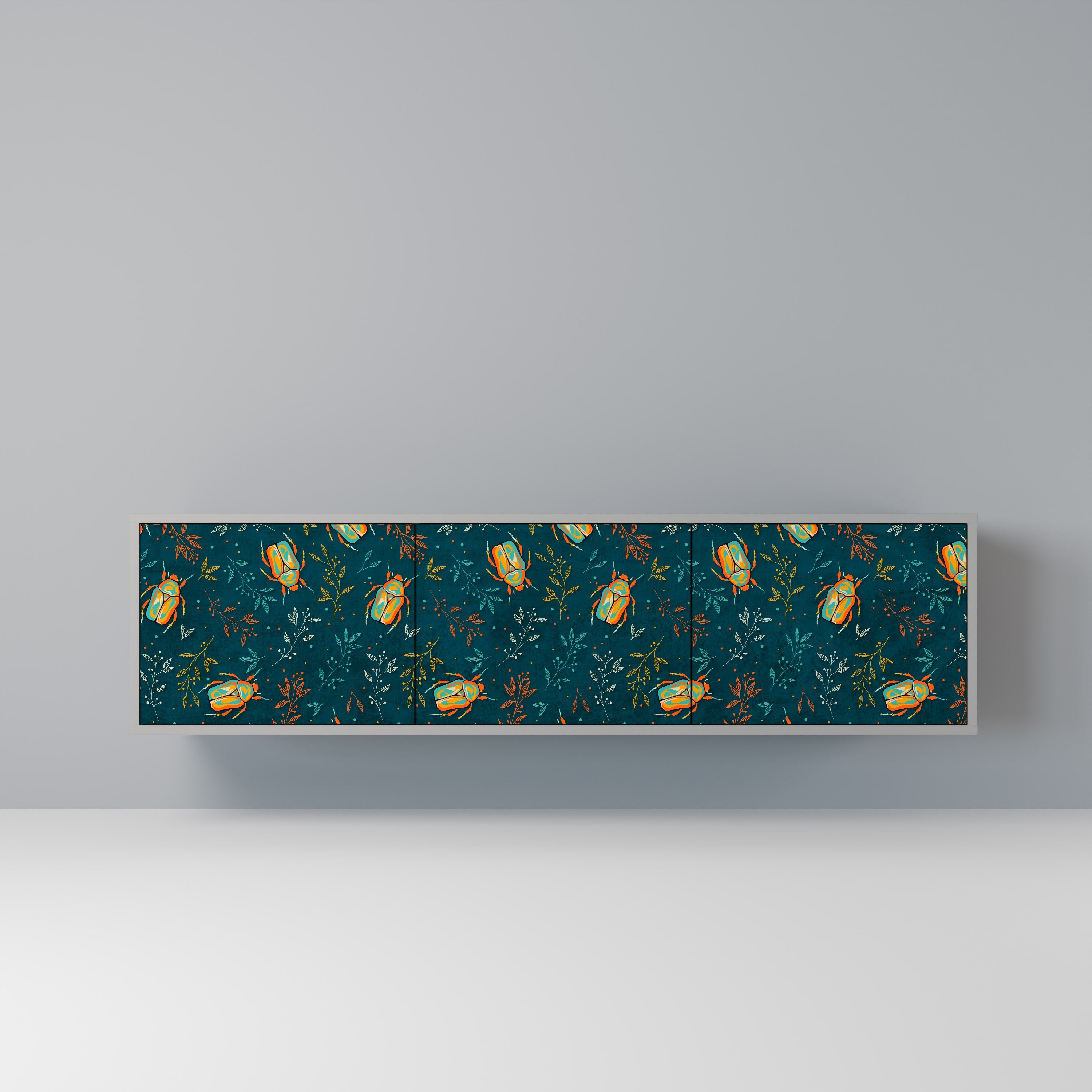 AUTUMN INSECTS TV-Lowboard mit 3 Türen in Grau