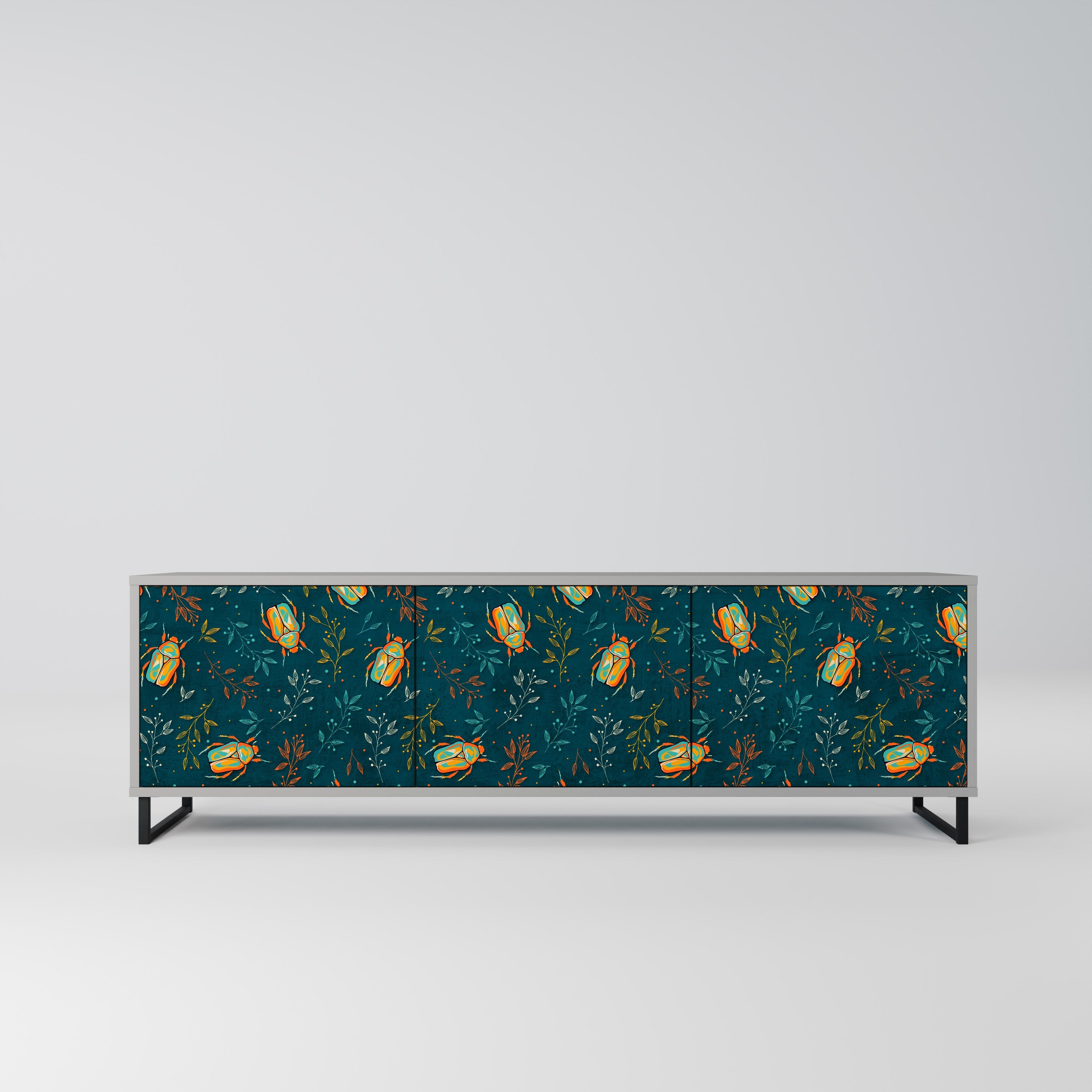 AUTUMN INSECTS TV-Lowboard mit 3 Türen in Grau