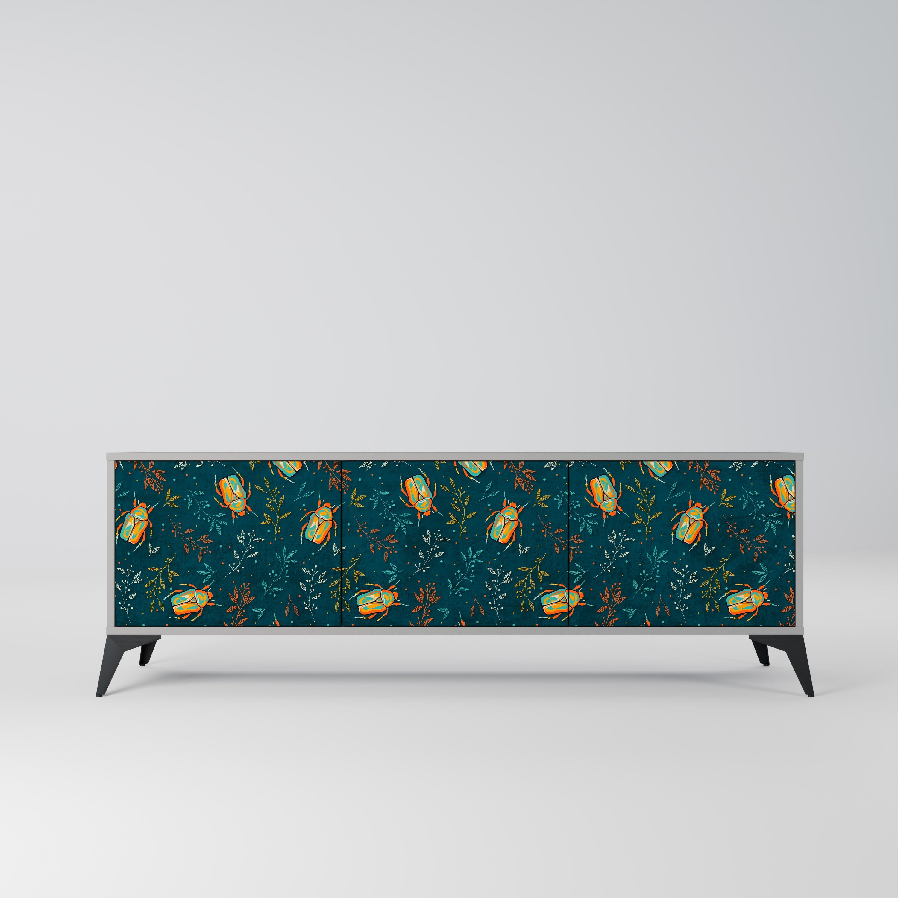 AUTUMN INSECTS TV-Lowboard mit 3 Türen in Grau