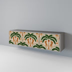 DANCING PREDATORS TV-Lowboard mit 3 Türen in Grau