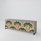 DANCING PREDATORS TV-Lowboard mit 3 Türen in Grau