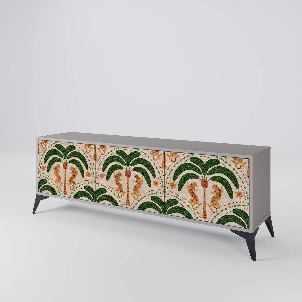 DANCING PREDATORS TV-Lowboard mit 3 Türen in Grau