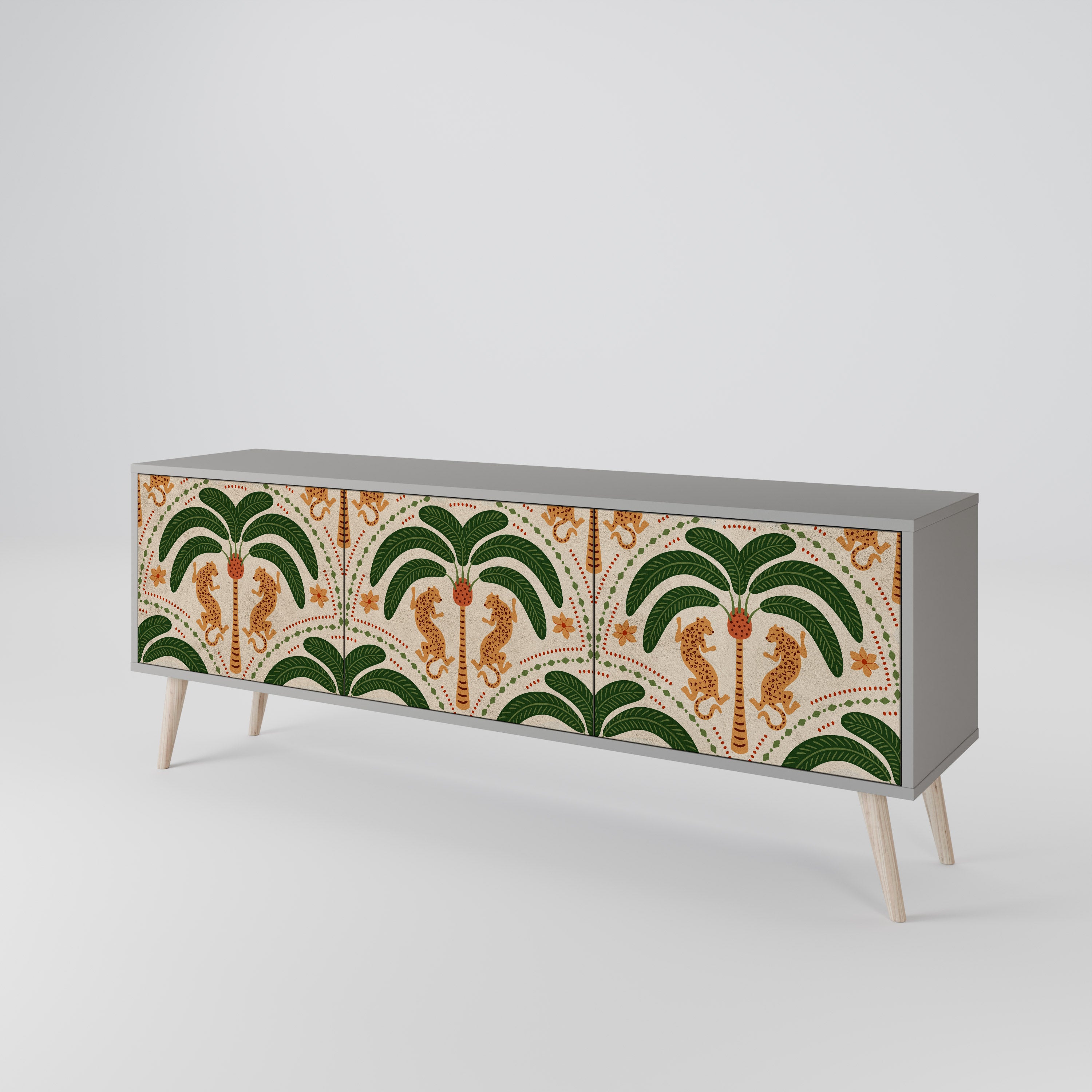 DANCING PREDATORS 3-Door TV Cabinet