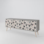 HAPPY HENS TV-Lowboard mit 3 Türen in Grau