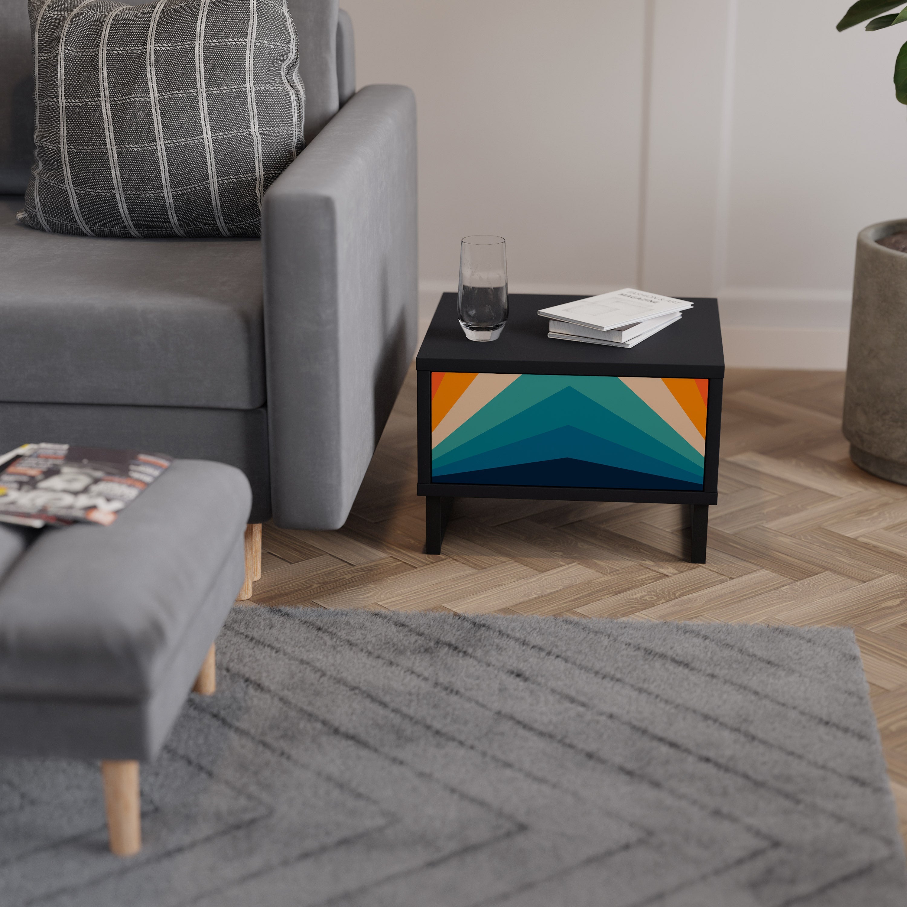 PRISM CONCUSSION Nachttisch in Schwarz