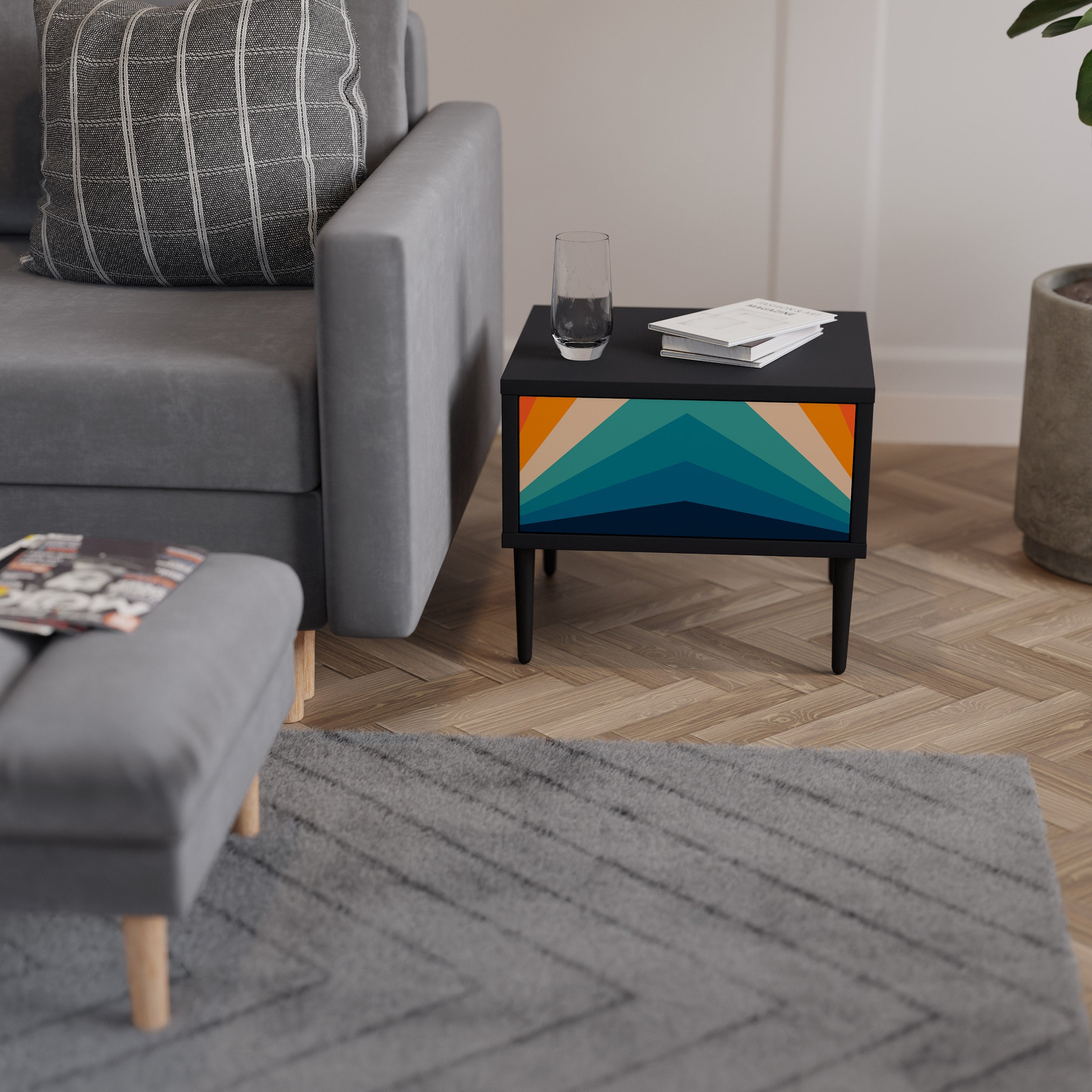 PRISM CONCUSSION Nachttisch in Schwarz