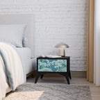 ASIAN SWAY Nightstand in Black Finish