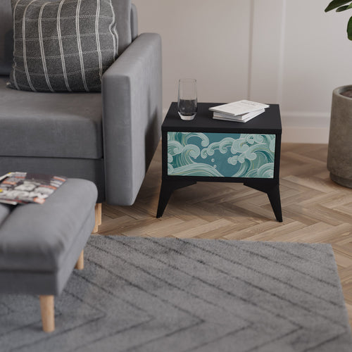 ASIAN SWAY Nachttisch in Schwarz