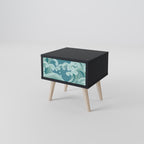 ASIAN SWAY Nightstand in Black Finish