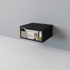 DELICATE MEMENTO Nightstand in Black Finish