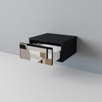 DELICATE MEMENTO Nightstand in Black Finish