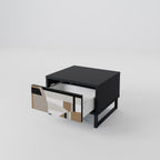 DELICATE MEMENTO Nightstand in Black Finish