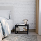 DELICATE MEMENTO Nightstand in Black Finish