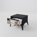 DELICATE MEMENTO Nightstand in Black Finish