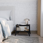 DELICATE MEMENTO Nightstand in Black Finish