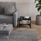 DELICATE MEMENTO Nightstand in Black Finish