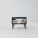DELICATE MEMENTO Nightstand in Black Finish