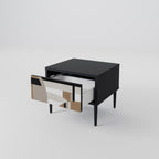 DELICATE MEMENTO Nightstand in Black Finish