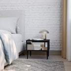 DELICATE MEMENTO Nightstand in Black Finish