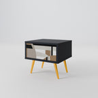 DELICATE MEMENTO Nightstand in Black Finish