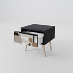 DELICATE MEMENTO Nightstand in Black Finish
