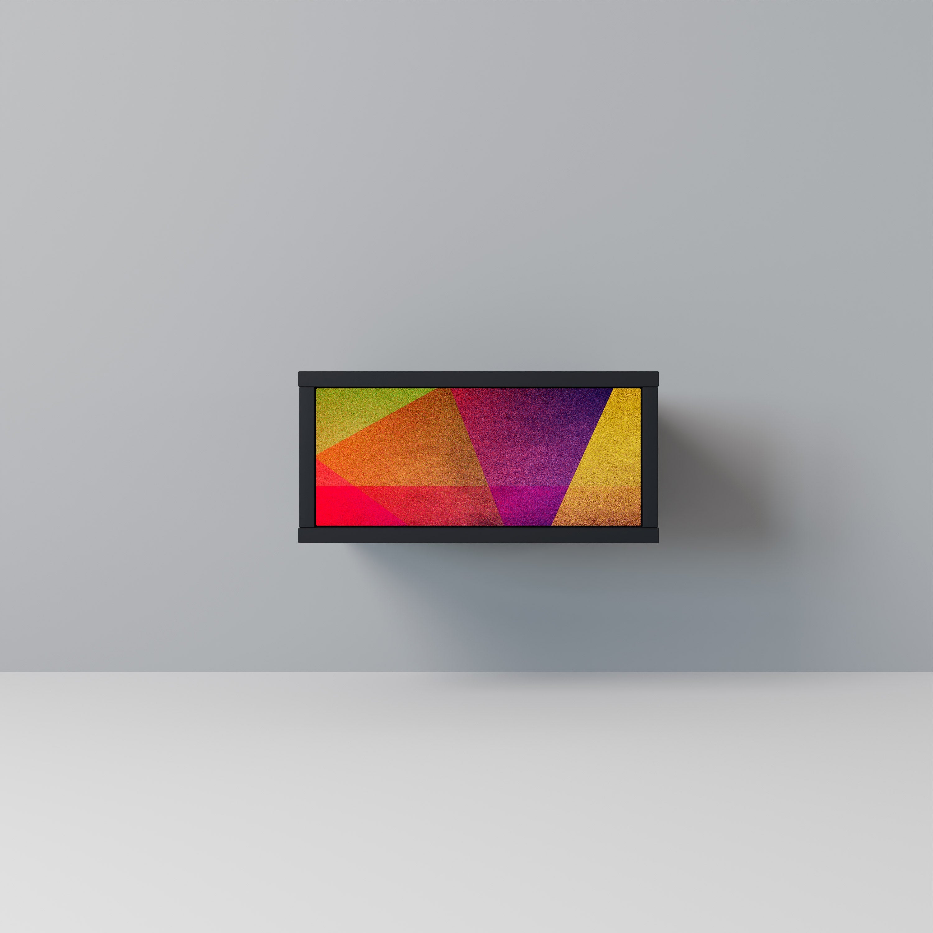VIVID GEOMETRY Nachttisch in Schwarz