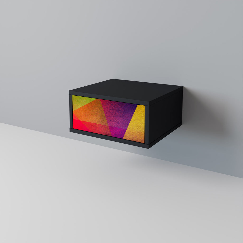 VIVID GEOMETRY Nachttisch in Schwarz