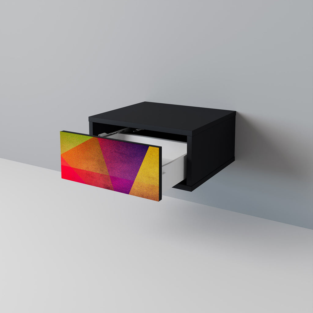 VIVID GEOMETRY Nachttisch in Schwarz