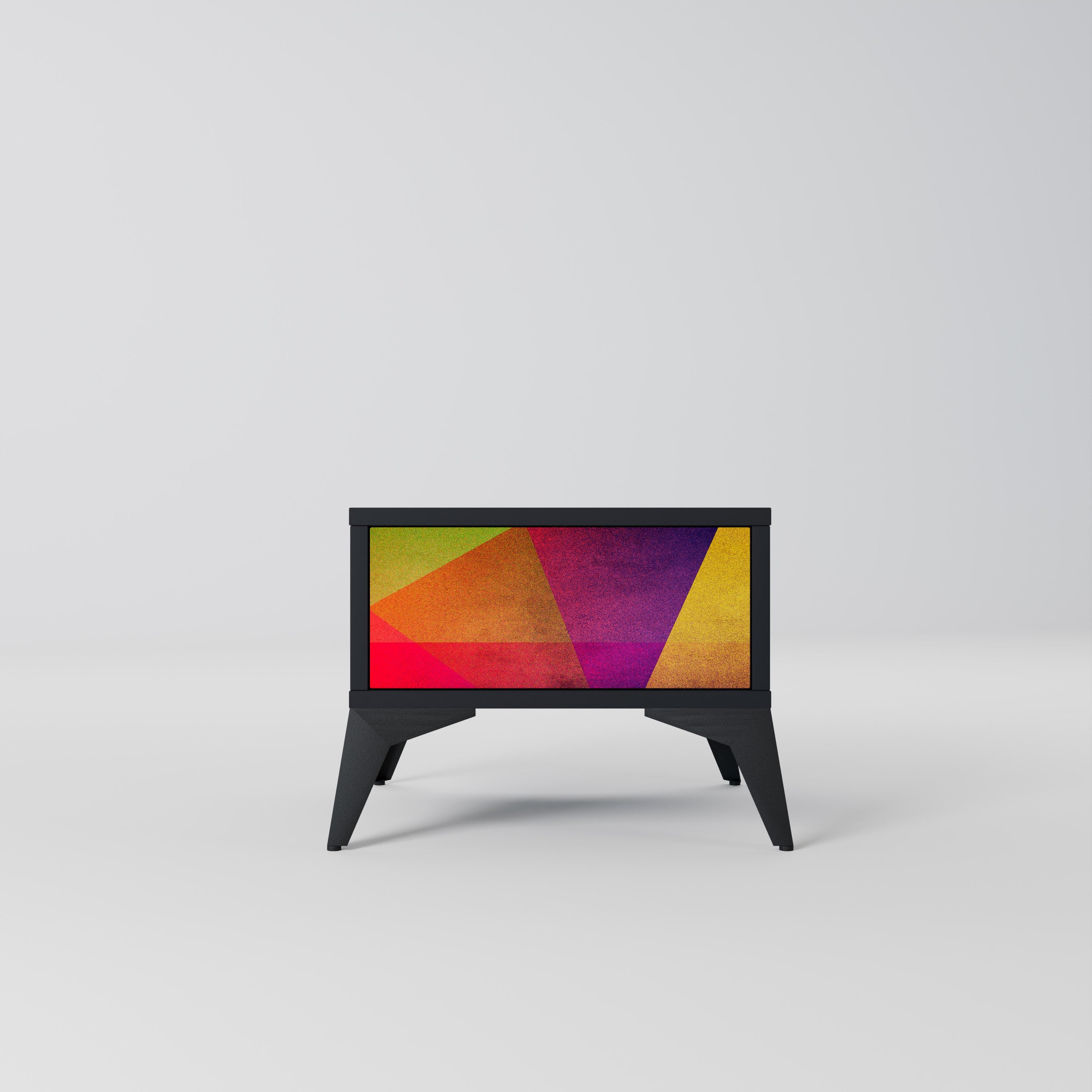 VIVID GEOMETRY Nachttisch in Schwarz