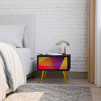 VIVID GEOMETRY Nachttisch in Schwarz