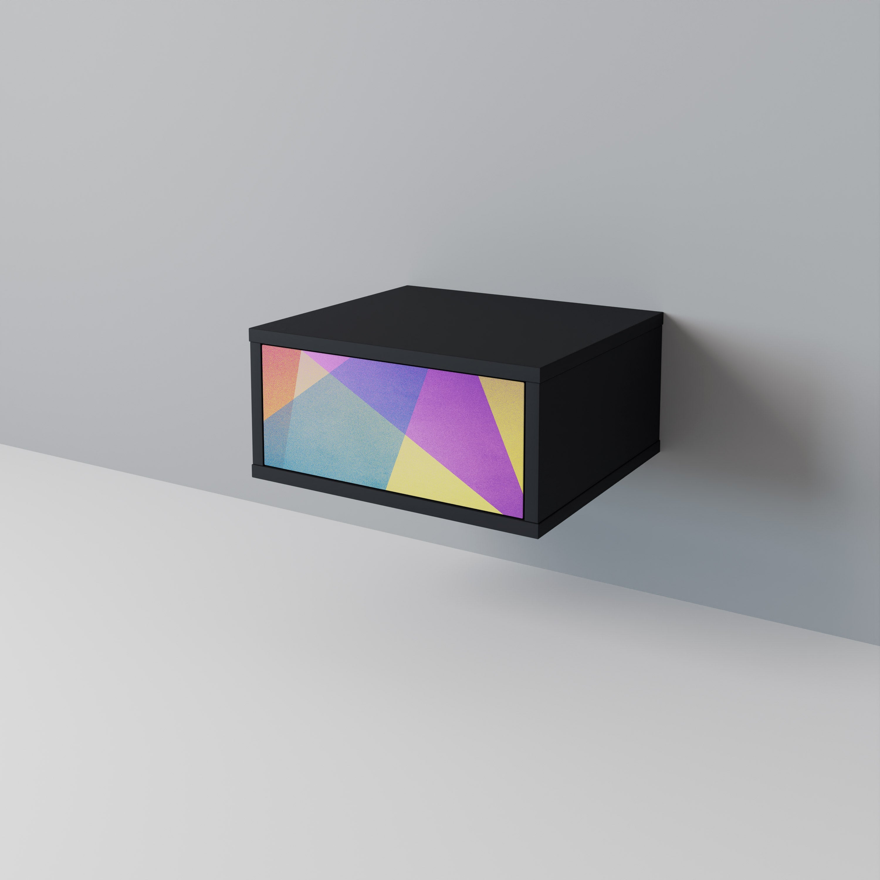 BRIGHT GEOMETRY Nachttisch in Schwarz