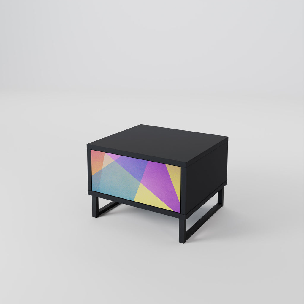 BRIGHT GEOMETRY Nachttisch in Schwarz