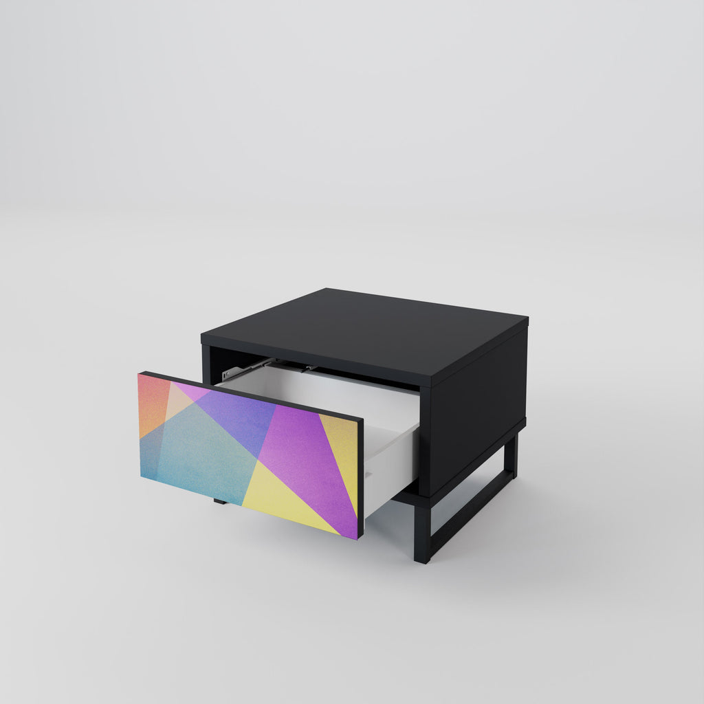 BRIGHT GEOMETRY Nachttisch in Schwarz