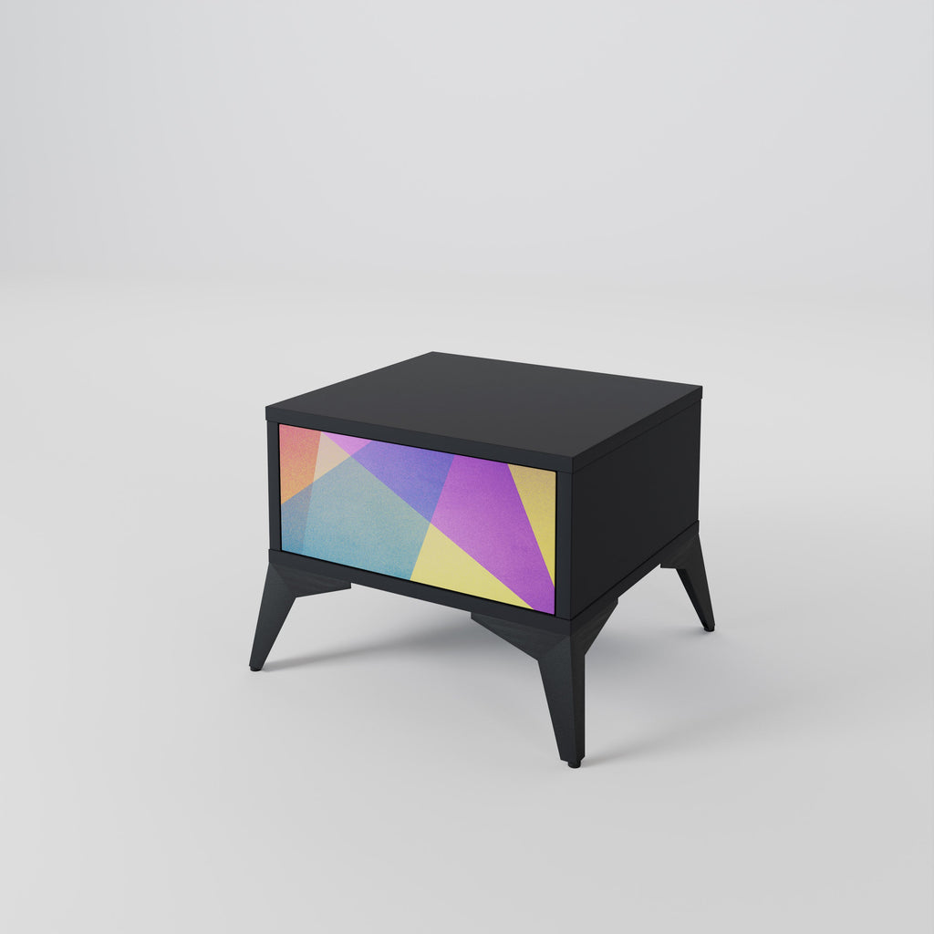BRIGHT GEOMETRY Nachttisch in Schwarz