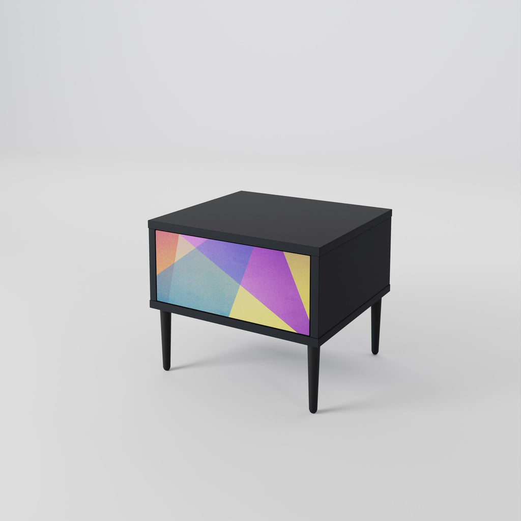BRIGHT GEOMETRY Nachttisch in Schwarz