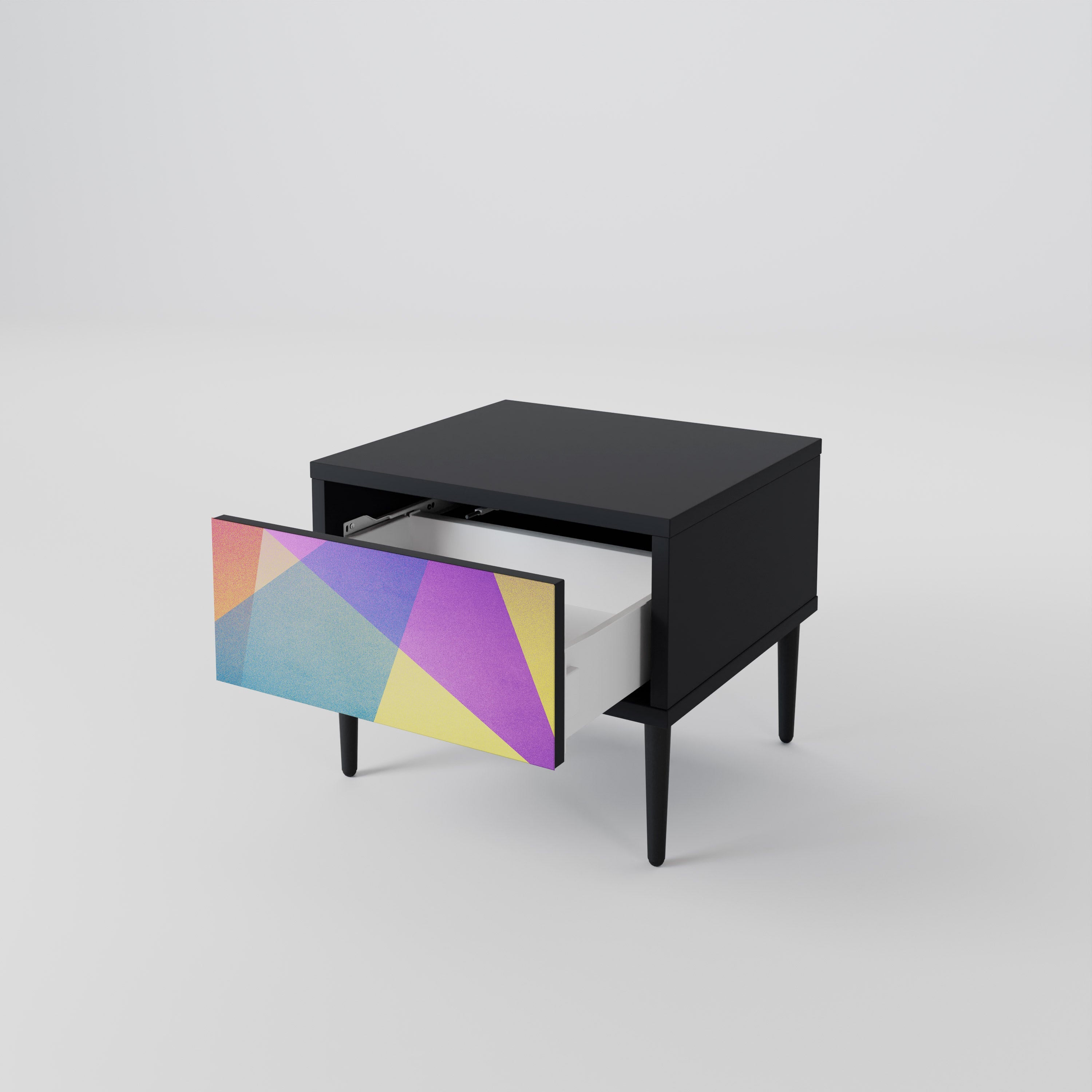 BRIGHT GEOMETRY Nachttisch in Schwarz