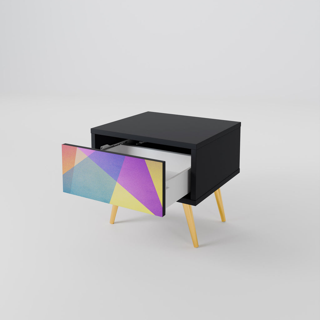BRIGHT GEOMETRY Nachttisch in Schwarz